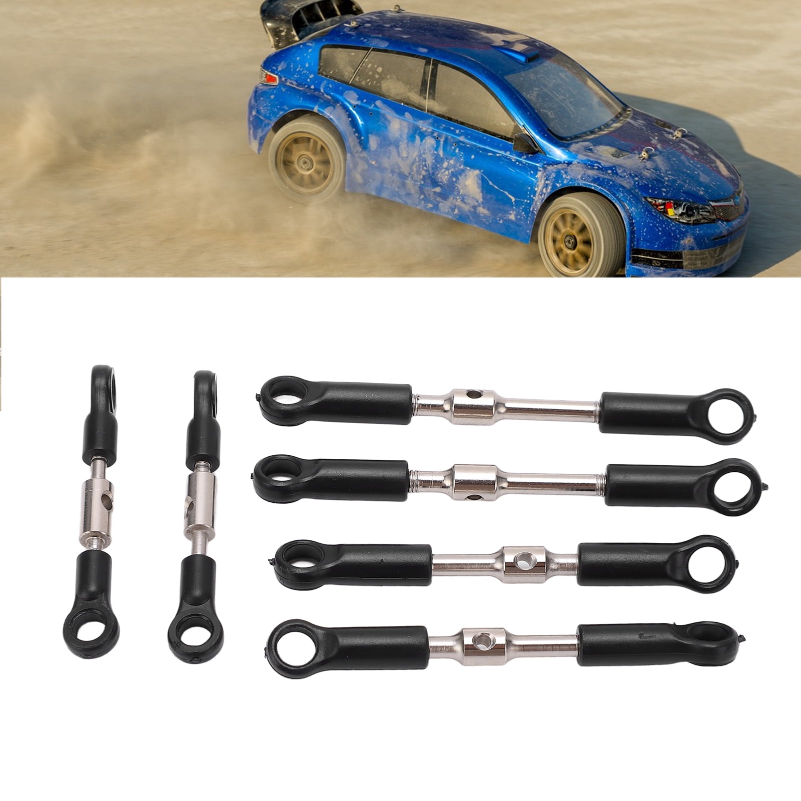 2 Varillas De Enlace De Dirección A Escala 1:24, Repuesto De Varilla De Dirección Para Axial Scx24 Plata Perfke Varilla De Traccion De Direccion Rc