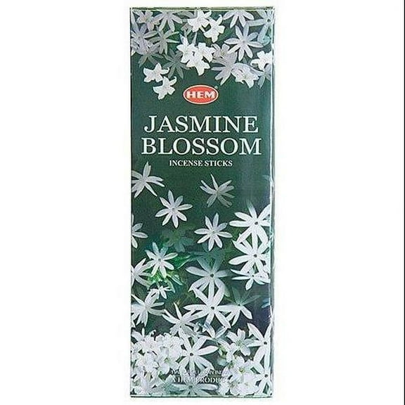 Jasmine Blossom - Box of Six 20 Stick Hex Tubes - HEM Incense Hand Rolled In India