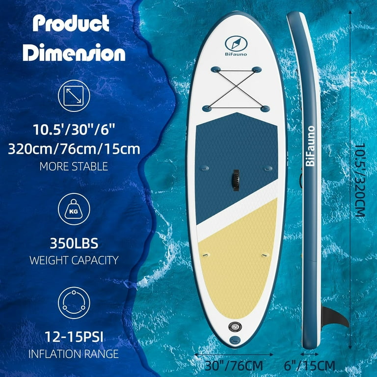Bifanuo サップボード Bifanuo Inflatable Stand Up Paddle Board with SUP