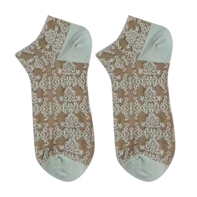 Chaussettes Rétro Stéréoscopiques Forêt pour Femmes Chaussettes Polyvalentes Chaussettes Bateau Chaussettes Courtes pour Femmes