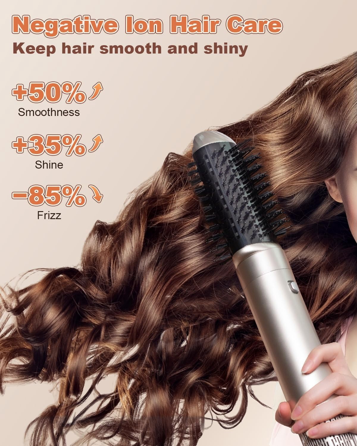 5-in-1 Hot Air Styler with Flex Hair Dryer & Diffuser - 110,000 RPM High-Speed Auto Wrap for Straight, Volumize, Wavy and Curly Hair