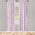 thumbnail image 4 of Ambesonne Snakeskin Print Window Curtains, Wild Animal Girly, Each 28" W x 84" L, Lilac Dark Magenta, 4 of 4