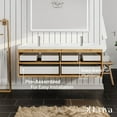 thumbnail image 6 of Eviva Surf 57" Natural Oak Modern Bathroom Vanity Set with Integrated White Acrylic Double Sink, 6 of 7