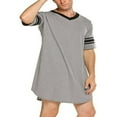 thumbnail image 1 of Chemise de Nuit Oversize pour Homme à Col en V, Vêtement de Nuit Confortable à Manches Courtes, Pyjama, 1 of 7