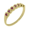 thumbnail image 1 of LBG British Made 18k Yellow Gold Natural Ruby Womens Eternity Ring - 33 size options - Size 9.25, 1 of 9