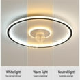 thumbnail image 3 of LED Ceiling Light with Fan, Round Ceiling Lamp, 19.6 Inch 3000K-6000K Dimmable 6 Speeds Modern Ceiling Fan Light with Remote for Bedroom Kitchen Living Room, 3 of 7