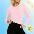 thumbnail image 2 of SuTry Womens UPF 50+ Sun Shirt Crew Neck Long Sleeve Raglan Sleeve Lightweight Stretch Fabric Outdoor Athletic Top Workout Running Everyday Wear, 2 of 3