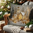 thumbnail image 6 of Hometravel Christmas Pillow Covers Set, Holiday Tree Reindeer Snowman Decor Throw Pillow Covers, Soft Linen Cushion Covers for Sofa, Couch, Living Room Decor, 6 of 6
