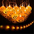 thumbnail image 3 of LED Curtain Pumpkin Fairy Lights In/Outdoor Party Halloween Home Decor, 3 of 9