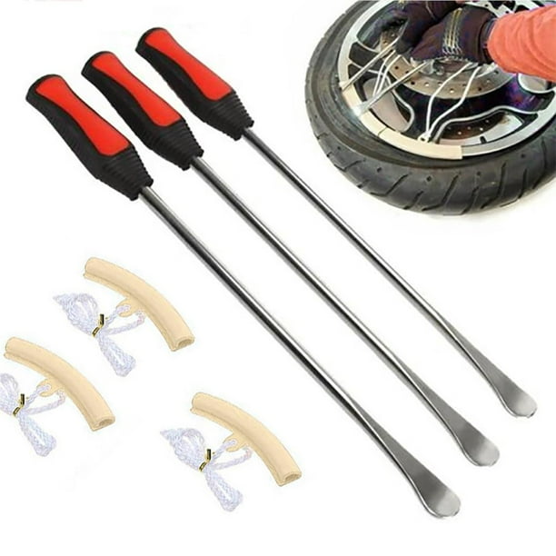 Kenally Kit de herramientas de palanca de neumáticos de 6 uds., Kit de herramientas de protectores de llanta de rueda de cambio de hierro para Accesorios para motos No.2 Kenally VI008938-02