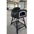 thumbnail image 2 of Tiled Cement Outdoor Pizza Oven / Clay Wood Fired Pizza Ovens with Black Penny / Circle Mosaic Tiles - OP80, 2 of 5