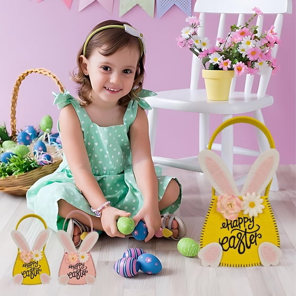 Cesta De Almacenamiento Para Conejos Bolsa de Pascua con asas, 1 unidad JASKFLY