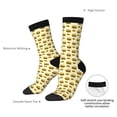 thumbnail image 4 of Sigee Burgers And Hot Dogs for Contrast Design Soft Moisture-Wicking Socks Crew Casual Athletic Stretchy Loose Middle Tube Socks, 4 of 6