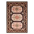 thumbnail image 3 of Rugsotic Carpets Hand Knotted Wool & Silk Eco-Friendly Oriental 10'x13' Area Rugs Rectangle Black Cream Classic Traditional Design High Pile Indoor Handmade Rug for Living Room, Bedroom AF0109, 3 of 6