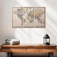 thumbnail image 2 of Elephant Stock Mercator Projection World Map Wall Art - Horizontal Multi Panel Canvas - Living Room Wall Decor - Map Multi Panel - Beige And Gray Decor - 23" x 14", 2 of 4