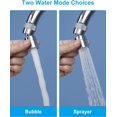 thumbnail image 4 of 1 aireador de grifo de doble función de latón macizo, gran angular, rosca macho, cromo pulido (No.25), 4 of 5