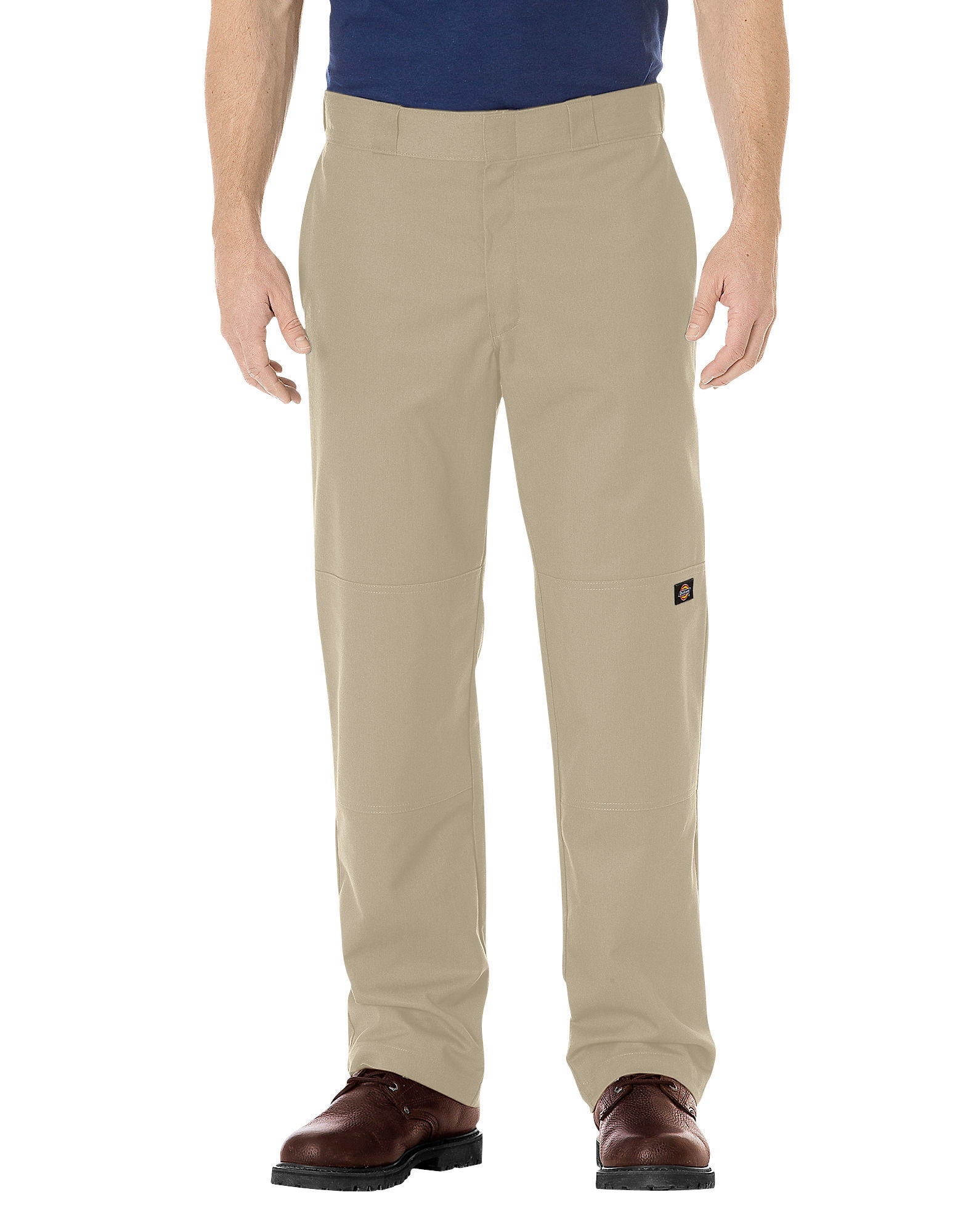 dickies men's regular straight fit double knee stretch twill work pant