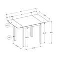 thumbnail image 3 of Monarch Specialties I 1322 - Dining Table, 48" Rectangular, Small, Kitchen, Dining Room, Drop Leaf, White Veneer, Wood Legs, Transitional, 3 of 4