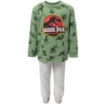 thumbnail image 2 of Jurassic World Jurassic Park T-Rex Little Boys Fleece Pullover Sweatshirt and Pants Set Infant to Big Kid, 2 of 5