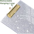 thumbnail image 3 of Acrylic Glitter Clipboards, Sparkly Board with Low Profile Gold Clip, Designed for Classroom School and Office Use, A4 Letter Size 9 x 12.5 in, 3 of 7