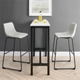 thumbnail image 5 of Home Square 30" Industrial Faux Leather Barstool in Gray - Set of 4, 5 of 5
