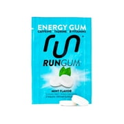 Run Gum Variety Pack Energy Gum 50mg Caffeine Taurine & B-Vitamins per Piece, 10 Pieces (Pack of 5)