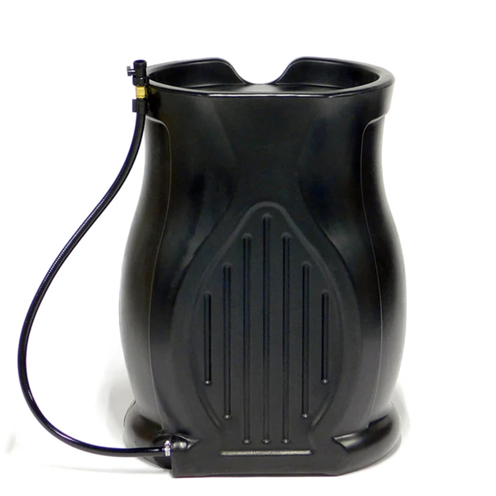 FCMP Outdoor Catalina 45 Gallon Rain Catcher Barrel w/ Hose, Black