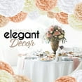thumbnail image 6 of EpiqueOne 20-Piece Paper Pom Poms Party Kit – Tissue Pom Pom Decorations; Birthday Party Decorations - Bridal Shower – Baby Shower - Easy to Assemble and Install; White, Ivory, Peach and Champagne, 6 of 10