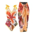 thumbnail image 1 of Daisyyozoid Swimsuits for Women Clearance Halter Split Three-piece Printed Swimsuit, 1 of 5