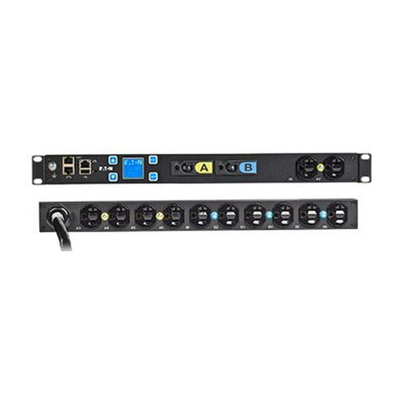 Eaton ePDU G3 Metered Input - Unité de distribution d'Énergie (Montable en Rack) - AC 120 V - 2,88 kW - 1-phase - Ethernet 10/100, RS-232 - Entrée: NEMA L5-30 - Sorties: 12 (NEMA 5-20R) - 1U - 10 ft cord - Noir