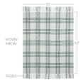 thumbnail image 2 of VHC Brands Woven Plaid Modern Farmhouse Throw Blanket, Pine Green, 60x51, 2 of 5
