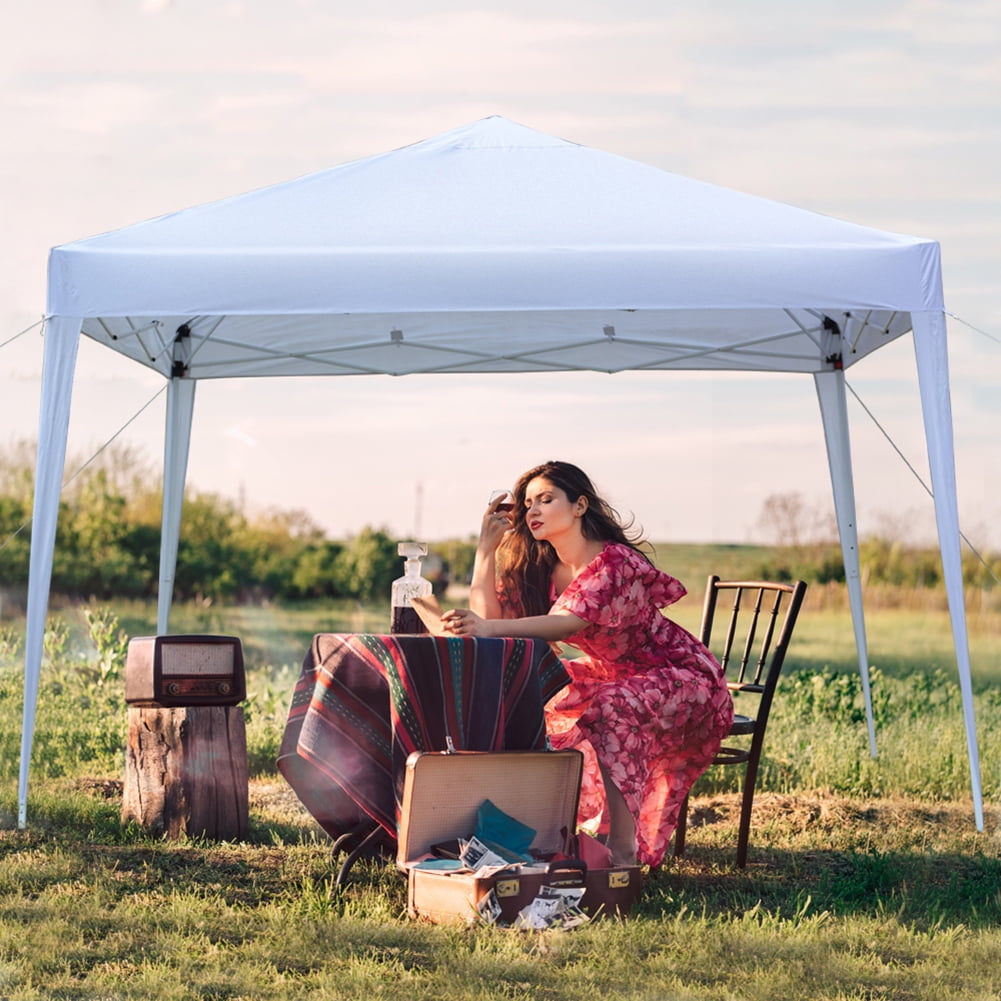Aimee Lii 116"x116" Canopy Tent Awnings for Decks, Backyard Canopy Gazebo, Awnings for Patio Waterproof, Outdoor Patio Awnings for Party Camping BBQ Events, White Aimee Lii 116"x116" Canopy Tent Awnings for Decks, Backyard Canopy Gazebo, Awnings for Patio Waterproof, Outdoor Patio Awnings for Party Camping BBQ Events, White