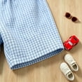 thumbnail image 6 of mgoYE Toddler Baby Boy Back To School Outfits Embroidery Short Sleeve T-shirt Shorts Clothes(Blue,4-5 Years), 6 of 8