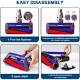 thumbnail image 5 of Soft Roller Cleaner Head for V7 V8 V10 V11 Cordless Vacuum – Fluffy Floor Attachment Replacement for Hardwood, Tile, and Low-Pile Carpet, 5 of 6