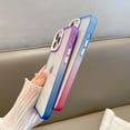 thumbnail image 2 of Summer Gradient Colour Two-Tone U Shield Phone case, Clear Phone case, Small Fresh Design, Multiple Colours Available, for iPhone 14 13 12 11 Pro Plus Max Phone case (P5,iPhone 14 Plus), 2 of 8