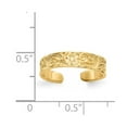thumbnail image 2 of 14k Yellow Gold Textured Polished Flower Scroll toe ring toe ring for Women - 1.7 Grams, 2 of 2