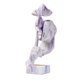 thumbnail image 1 of Estatua de pensador Forma vívida Resina sintética compacta Atractiva figura decorativa El silencio es dorado para el hogar Blanco Púrpura, 1 of 10