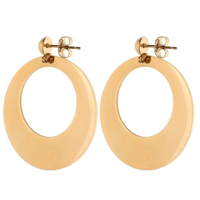 unbranded Pendientes De Disco Dorados Con Geométrico Vintage En Inoxidable