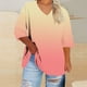 thumbnail image 1 of Heisall Womens Tshirts 3/4 Sleeve V-Neck Plus Size Loose Casual Print Daily Wear Fashion, 1 of 5