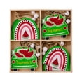 thumbnail image 1 of 12pcs Hangings Watermelon Style 4 Boxes Wooden Pendant Summer Simulation Watermelon Small Pendant, 1 of 5