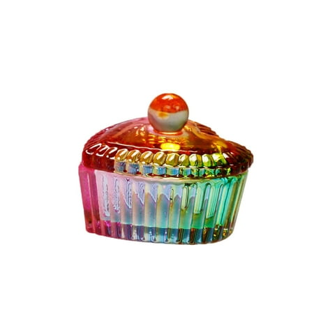 

Uposao Colored Glass Nail Care Crystal Cup with Cover Exquisite Beautiful Nail Care Crystal Cup Nail Care Tool DIY Type 3