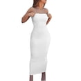 thumbnail image 4 of Prolriy Robes Printemps Été pour Femmes 2025 Robes d'Été Décontractées Sans Manches à Poitrine Enveloppée Longue Robes de Plage Robes d'Été pour Femmes, Robes Blanches P, 4 of 7
