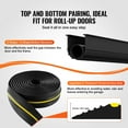 thumbnail image 3 of Universal Garage Door Bottom Seal Kit 20 FT U Shape O Ring PVC Weatherstrip with Adhesive Black, 3 of 6