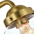 thumbnail image 4 of C Cattleya 3-Light Antique Brass Vanity Light with Clear Glass Shades - Antique Brass, 4 of 9