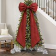 thumbnail image 5 of 1 Pack 23.6 x 63 Inches Christmas Large Bows,Wine | Halloween Tree Topper Bow Decor, Giant Christmas Front Door Bows for Home Wreath Wall Backdrop Party, 5 of 6