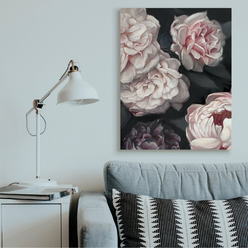 Stupell Industries Clustered Pink and White Florals Elegant Flowers Canvas Wall Art by Ziwei Li
