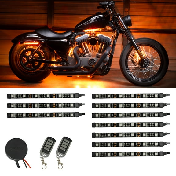 LEDGlow 10pc Advanced Orange SMD LED Mini Motorcycle Light Kit