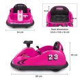 thumbnail image 3 of VOLTZ TOYS 12V Kids Bumper Car, Indoor & Outdoor 2 Modes, 360°Rotation Electric Ride On Car Dual Motors w/ Parent Remote Control and Customized Stickers(Pink), 3 of 10