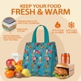 thumbnail image 5 of Dogs with Pioneer Flower Insulated Lunch Bag for Women & Adults,Large Portable Soft Cooler Lunch Bag,Thermal Food Storage Tote with Pearl Cotton,8.66L,8.75x5.75x9.5 Inch, 5 of 6