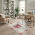 thumbnail image 2 of ODIKA Round Ribbon Motif Boho Border Center Seamless Pink Coquette Refined Structured Pet Friendly & Kids Safe Play for Playroom, Bedroom, Reading Nook, 2 of 7